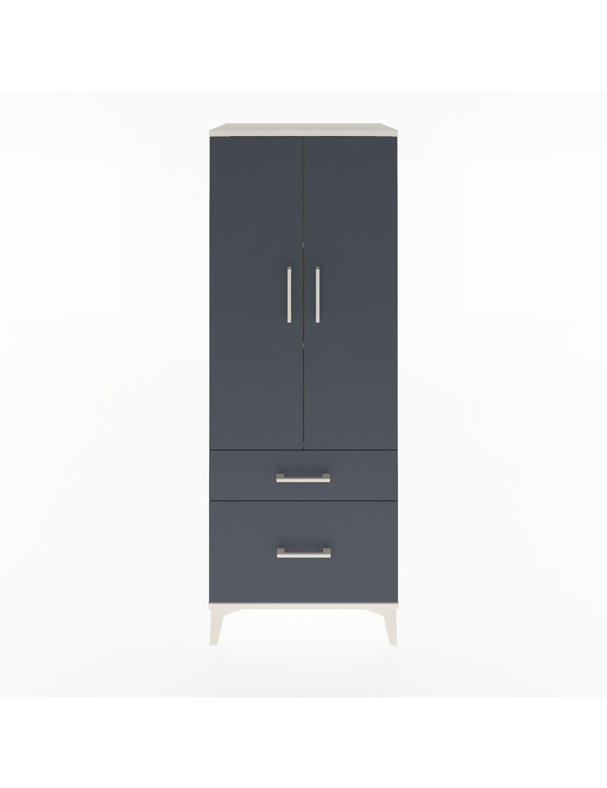 Hyperion Dolap 3 Raflı 2 Çekmeceli 2 Kapaklı 60x44x163 Aytaşı-Antrasit