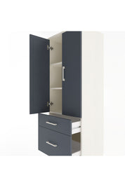 Hyperion Dolap 3 Raflı 2 Çekmeceli 2 Kapaklı 60x44x163 Aytaşı-Antrasit