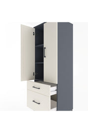 Hyperion Dolap 3 Raflı 2 Çekmeceli 2 Kapaklı 60x44x163 Antrasit-Aytaşı