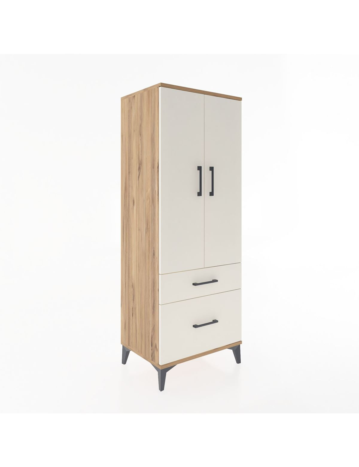 Hyperion Dolap 3 Raflı 2 Çekmeceli 2 Kapaklı 60x44x163 Çam-Aytaşı