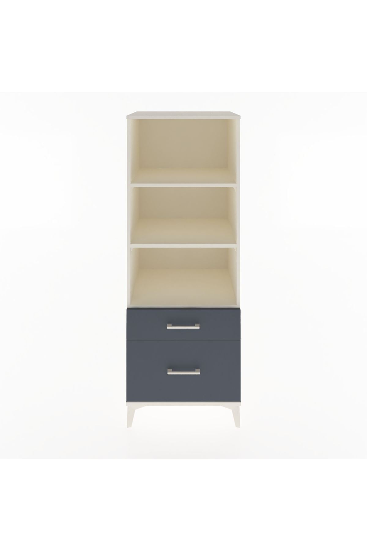 Hyperion Dolap 3 Raflı 2 Çekmeceli 60x44x163 Aytaşı-Antrasit