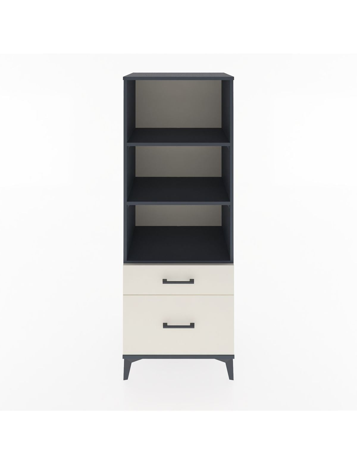 Hyperion Dolap 3 Raflı 2 Çekmeceli 60x44x163 Antrasit-Aytaşı