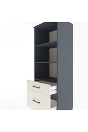 Hyperion Dolap 3 Raflı 2 Çekmeceli 60x44x163 Antrasit-Aytaşı