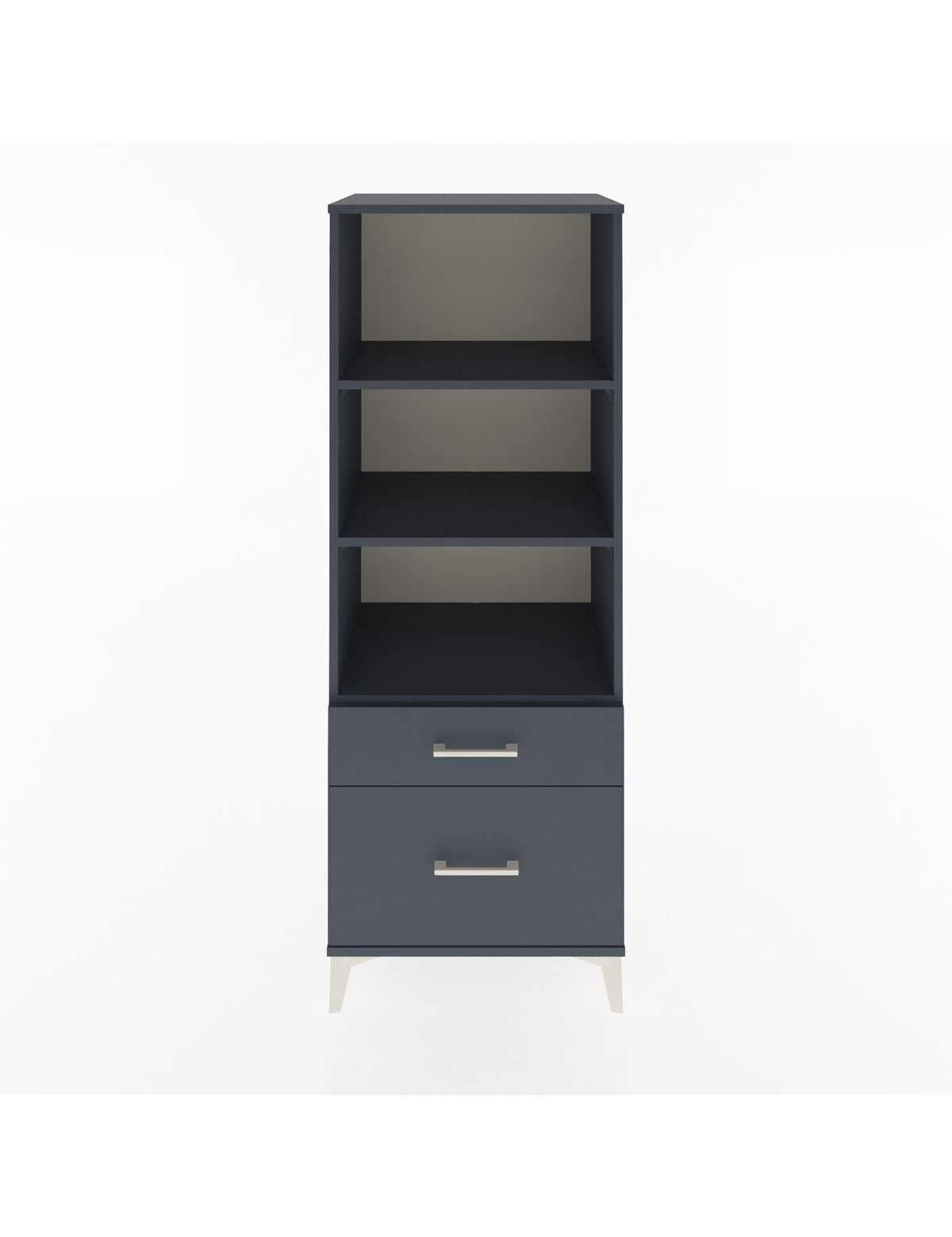 Hyperion Dolap 3 Raflı 2 Çekmeceli 60x44x163 Antrasit-Antrasit