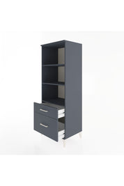 Hyperion Dolap 3 Raflı 2 Çekmeceli 60x44x163 Antrasit-Antrasit