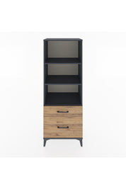Hyperion Dolap 3 Raflı 2 Çekmeceli 60x44x163 Antrasit-Çam