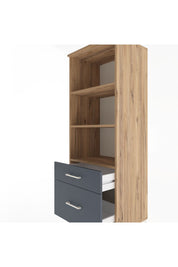 Hyperion Dolap 3 Raflı 2 Çekmeceli 60x44x163 Çam-Antrasit