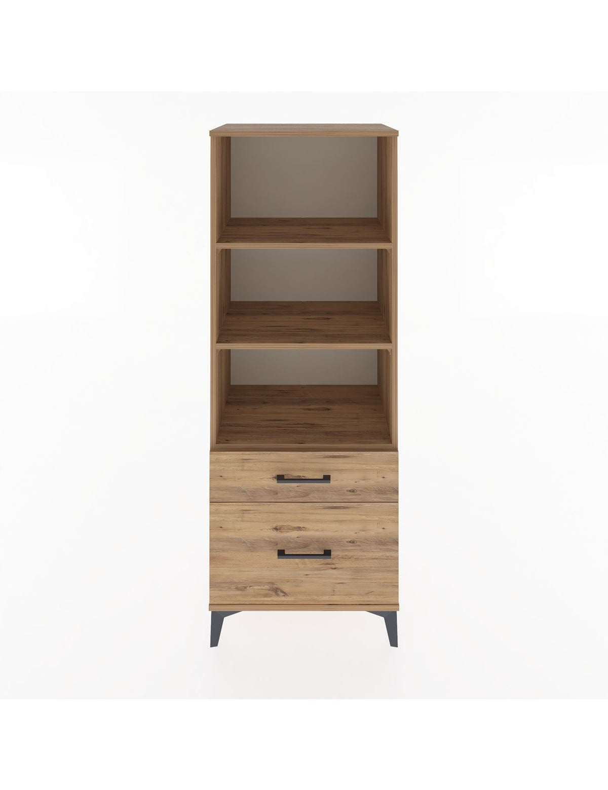 Hyperion Dolap 3 Raflı 2 Çekmeceli 60x44x163 Çam-Çam