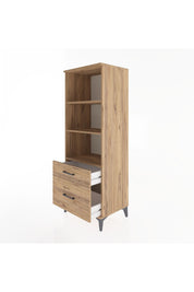 Hyperion Dolap 3 Raflı 2 Çekmeceli 60x44x163 Çam-Çam
