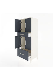 Hyperion Dolap 2 Raflı 2 Çekmeceli 4 Kapaklı 60x44x163 Aytaşı-Antrasit