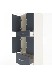 Hyperion Dolap 2 Raflı 2 Çekmeceli 4 Kapaklı 60x44x163 Aytaşı-Antrasit