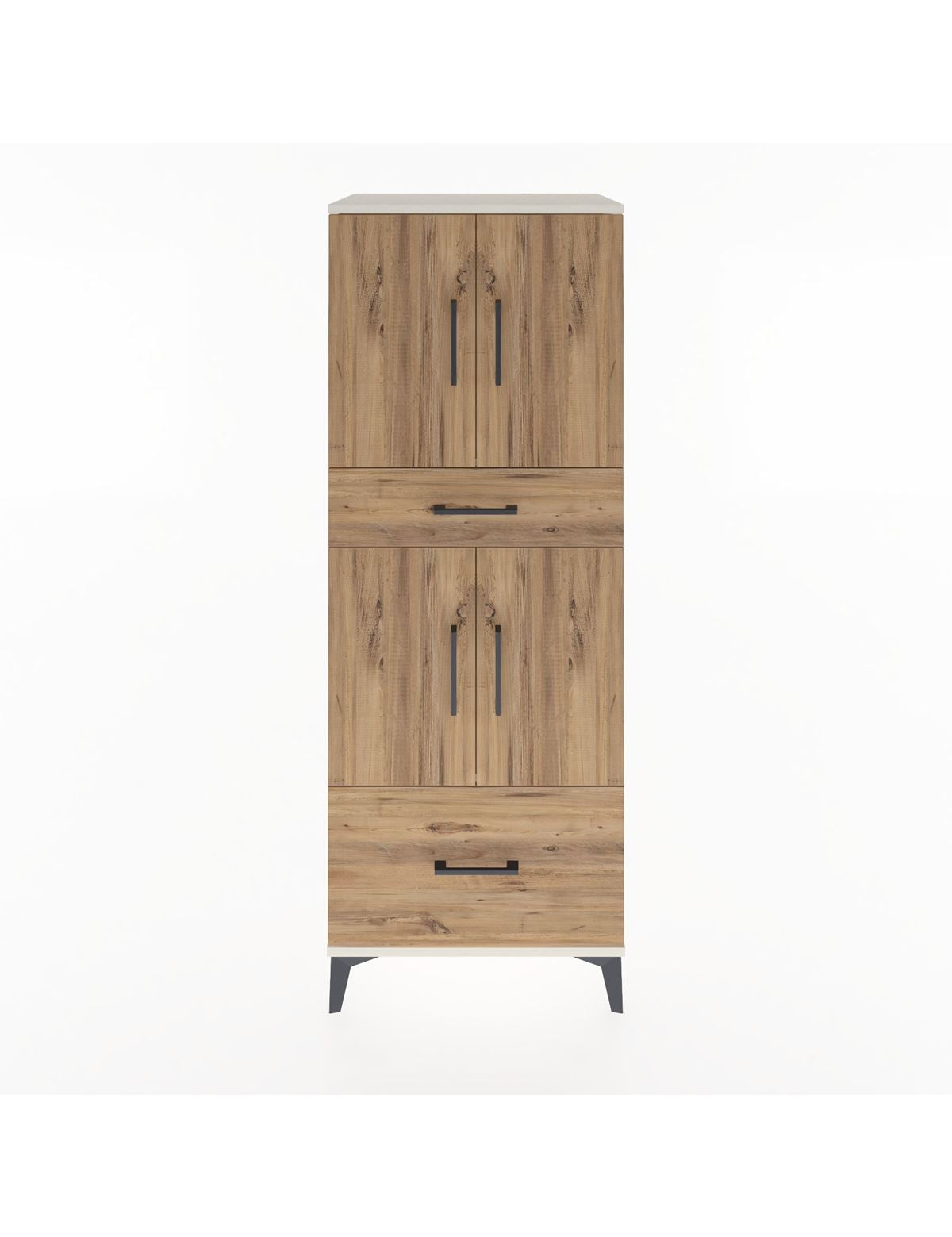 Hyperion Dolap 2 Raflı 2 Çekmeceli 4 Kapaklı 60x44x163 Aytaşı-Çam