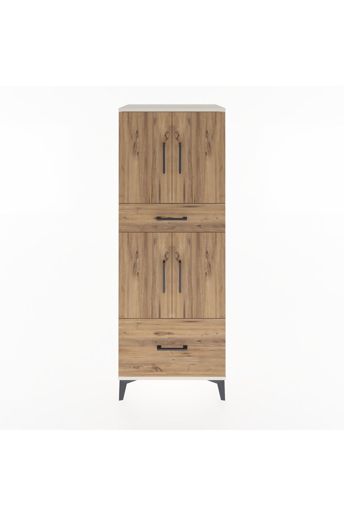 Hyperion Dolap 2 Raflı 2 Çekmeceli 4 Kapaklı 60x44x163 Aytaşı-Çam