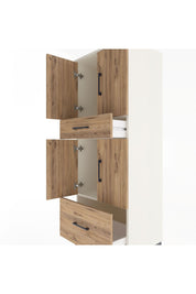 Hyperion Dolap 2 Raflı 2 Çekmeceli 4 Kapaklı 60x44x163 Aytaşı-Çam