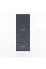 Hyperion Dolap 2 Raflı 2 Çekmeceli 4 Kapaklı 60x44x163 Antrasit-Antrasit