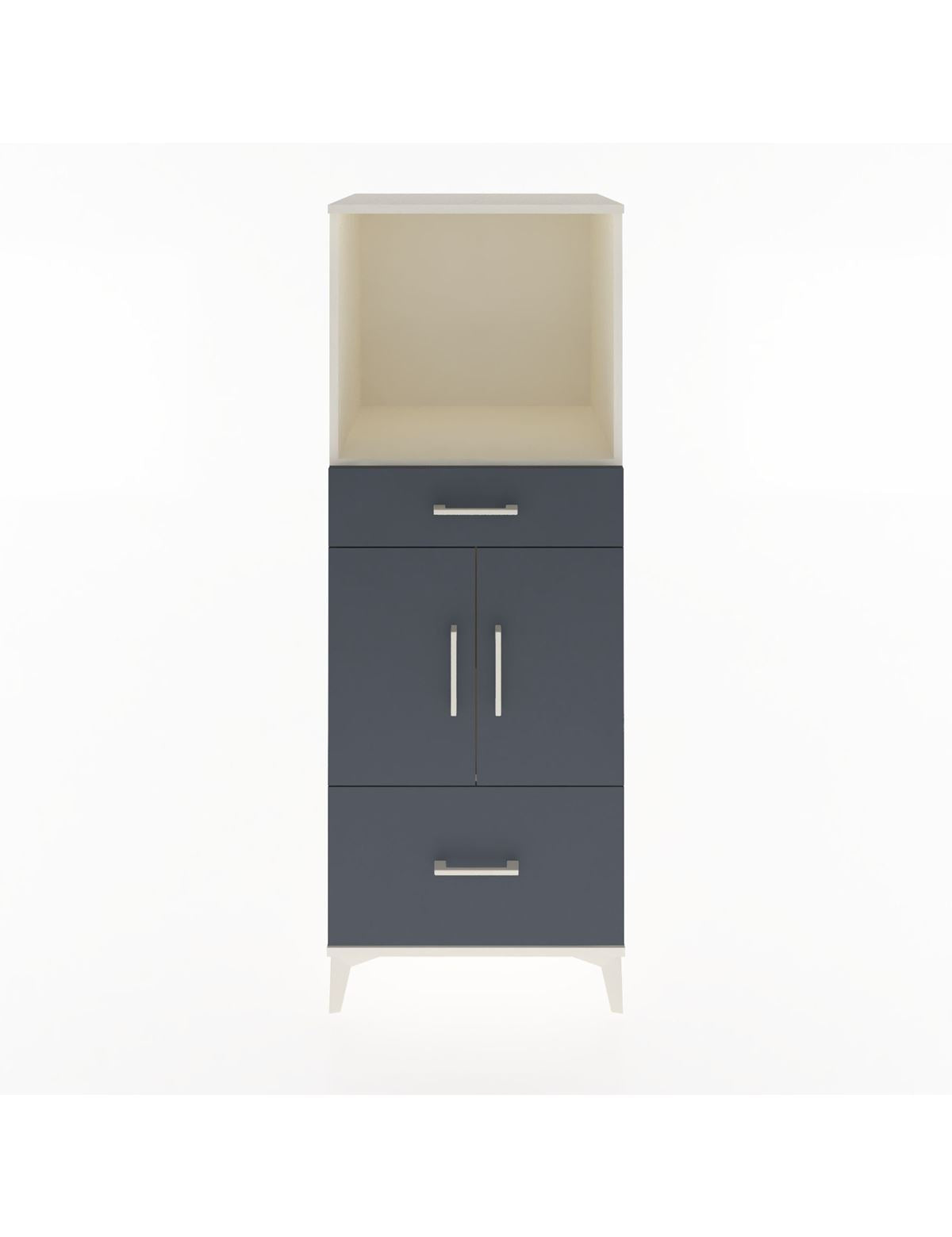 Hyperion Dolap 2 Raflı 2 Çekmeceli 2 Kapaklı 60x44x163 Aytaşı-Antrasit