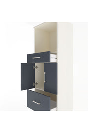 Hyperion Dolap 2 Raflı 2 Çekmeceli 2 Kapaklı 60x44x163 Aytaşı-Antrasit