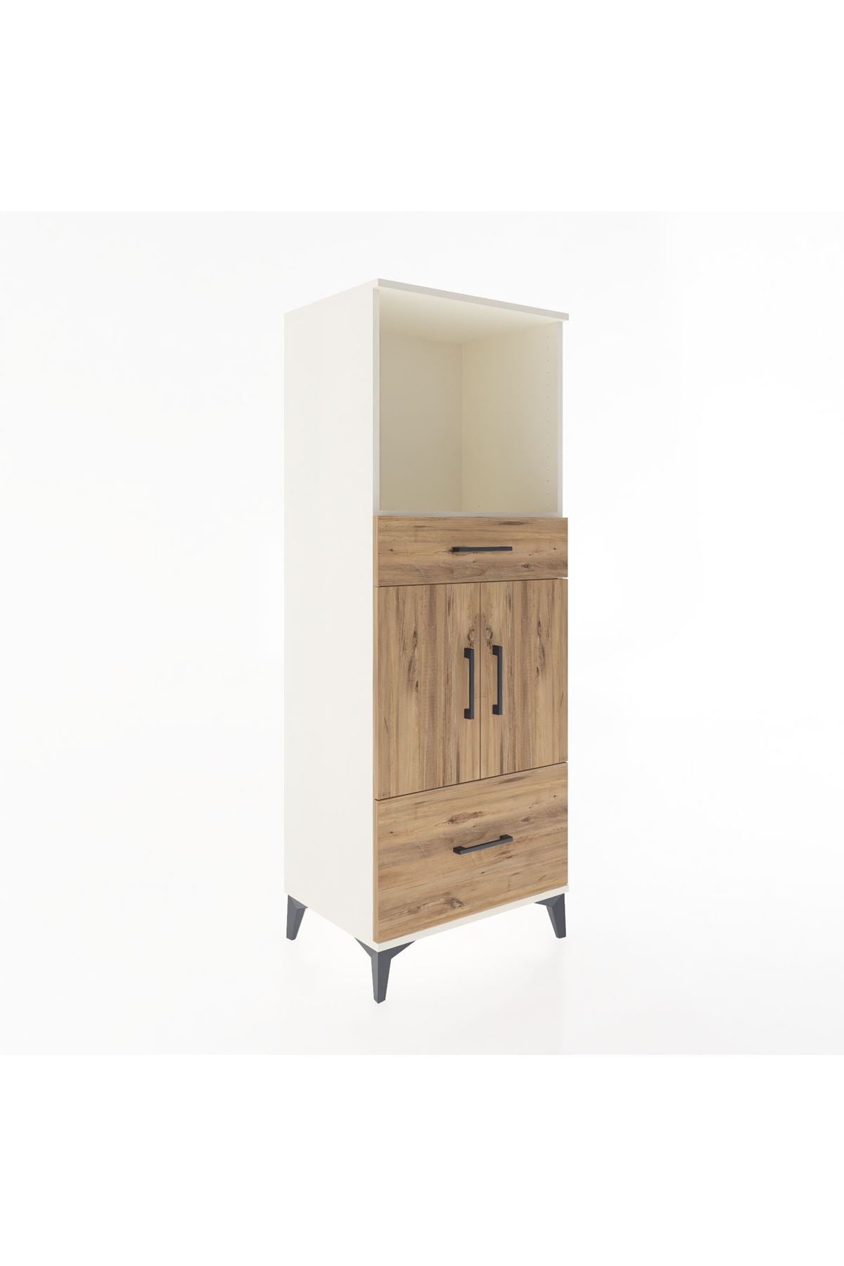 Hyperion Dolap 2 Raflı 2 Çekmeceli 2 Kapaklı 60x44x163 Aytaşı-Çam