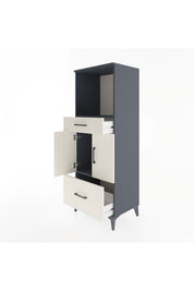 Hyperion Dolap 2 Raflı 2 Çekmeceli 2 Kapaklı 60x44x163 Antrasit-Aytaşı