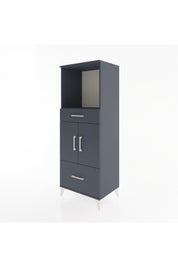 Hyperion Dolap 2 Raflı 2 Çekmeceli 2 Kapaklı 60x44x163 Antrasit-Antrasit