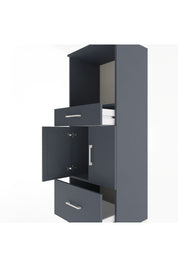 Hyperion Dolap 2 Raflı 2 Çekmeceli 2 Kapaklı 60x44x163 Antrasit-Antrasit