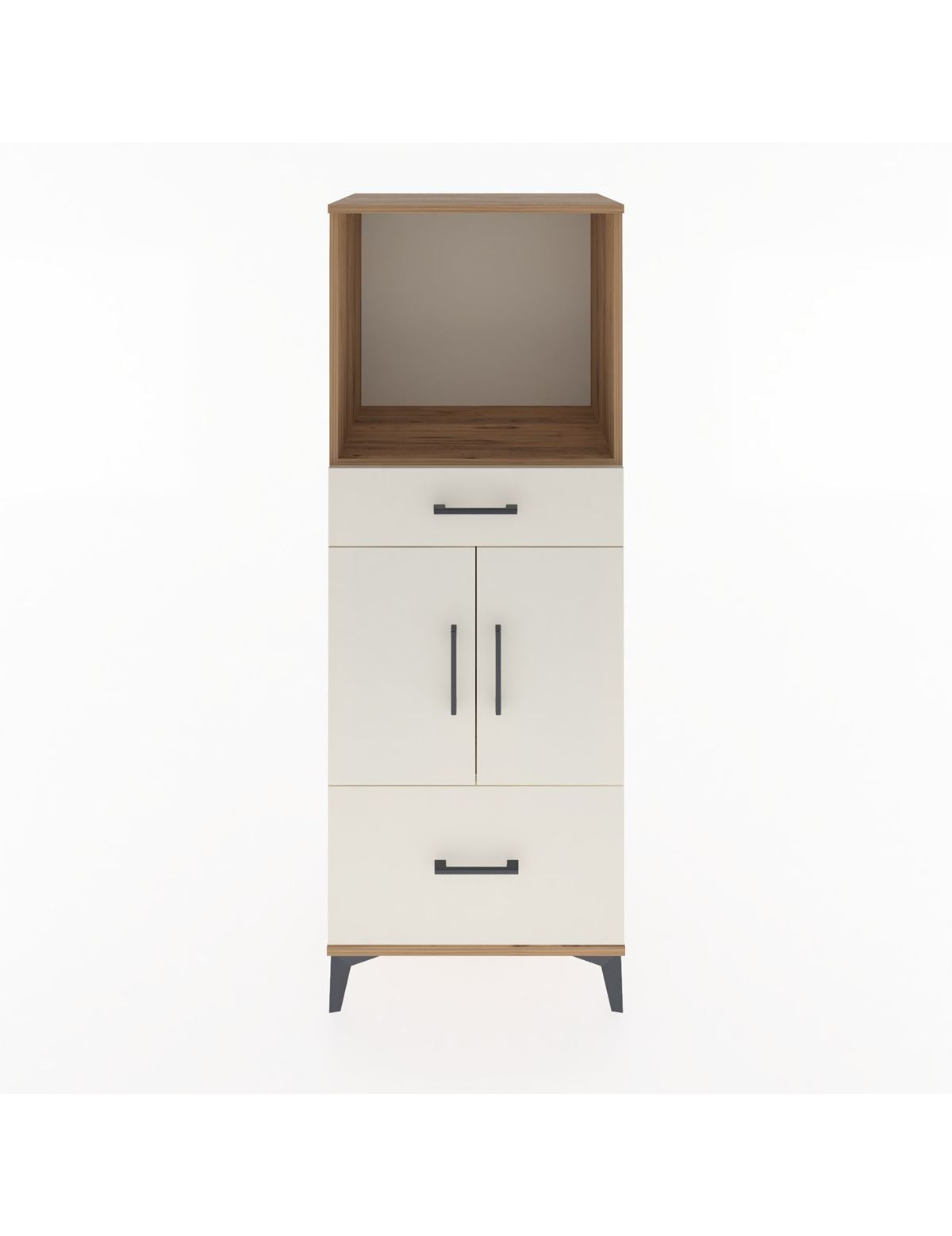 Hyperion Dolap 2 Raflı 2 Çekmeceli 2 Kapaklı 60x44x163 Çam-Aytaşı