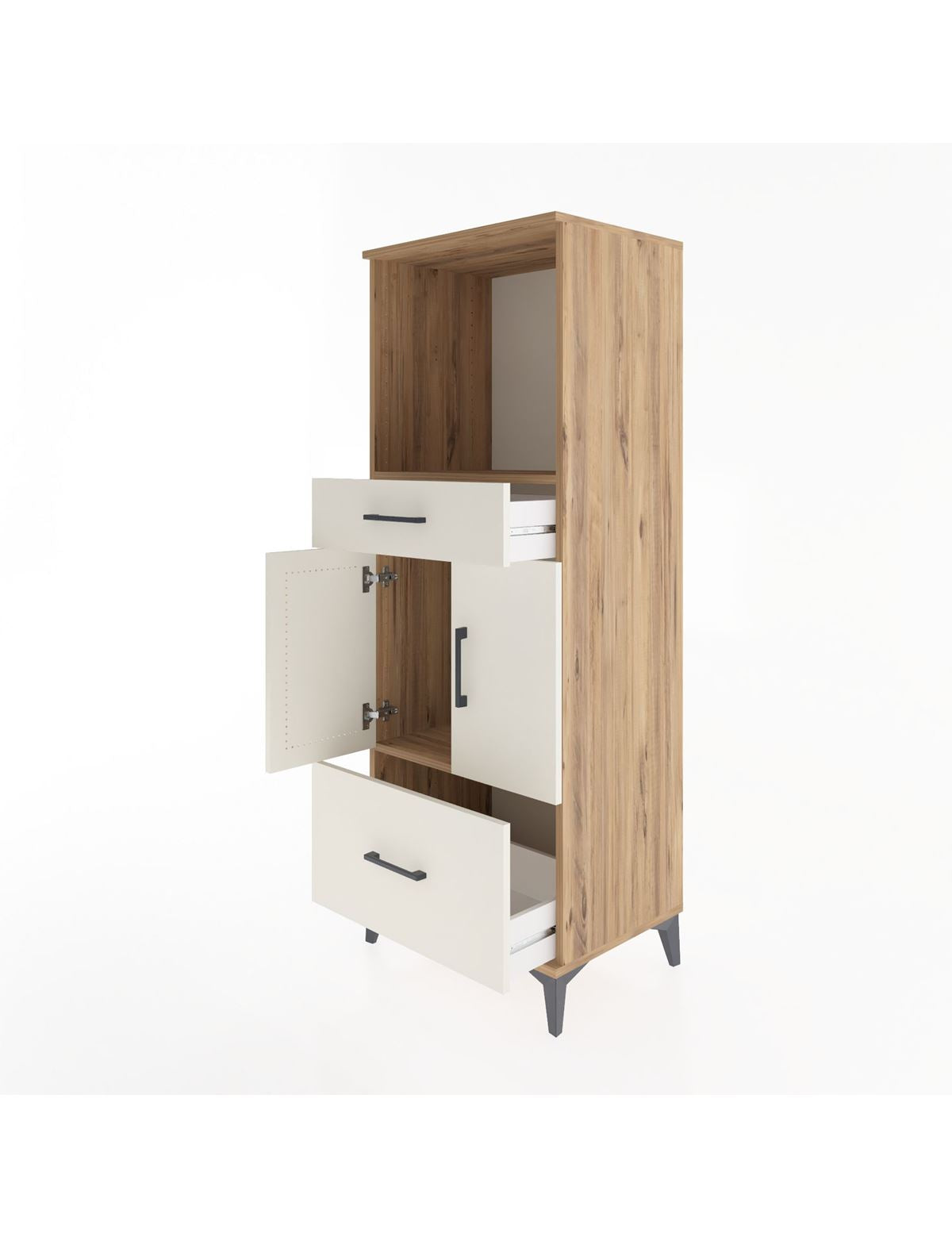 Hyperion Dolap 2 Raflı 2 Çekmeceli 2 Kapaklı 60x44x163 - S53M016V7B