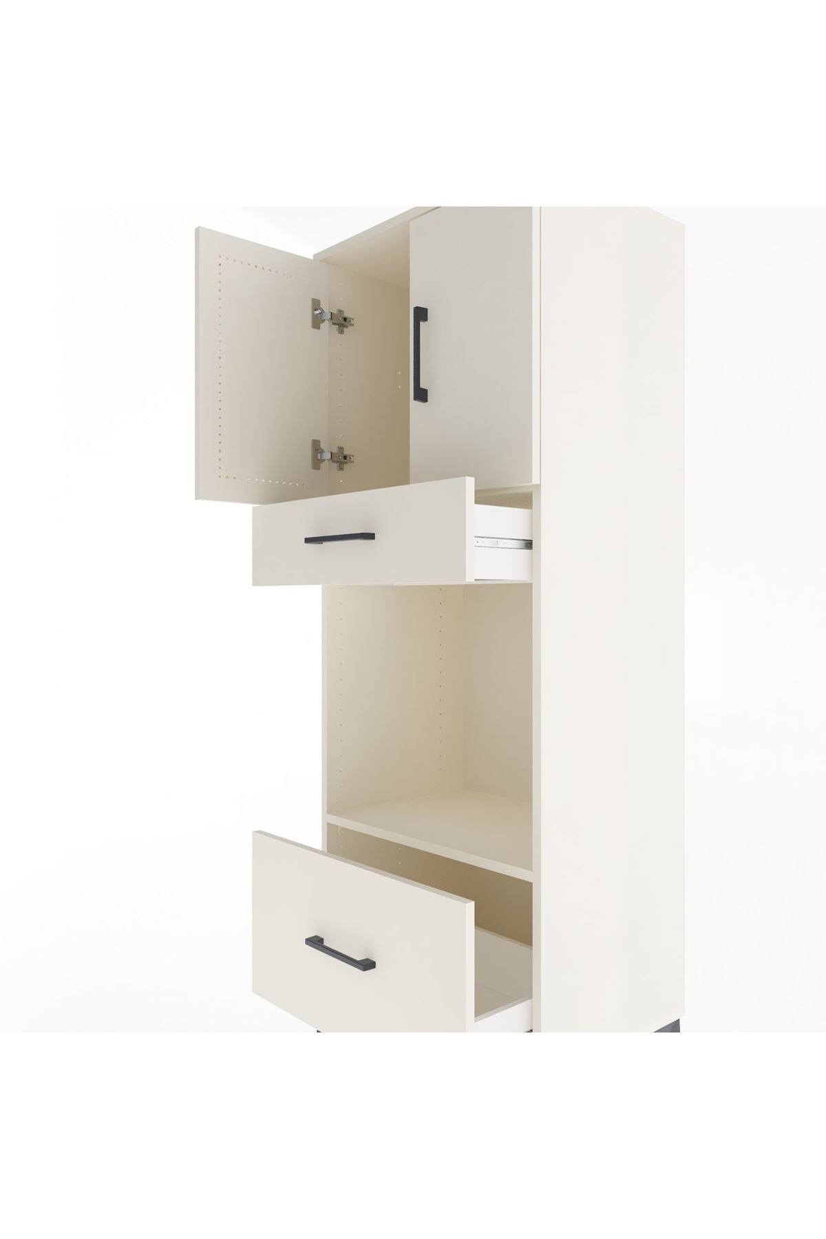 Hyperion Dolap 2 Raflı 2 Çekmeceli 2 Kapaklı 60x44x163 - S53M017V1B