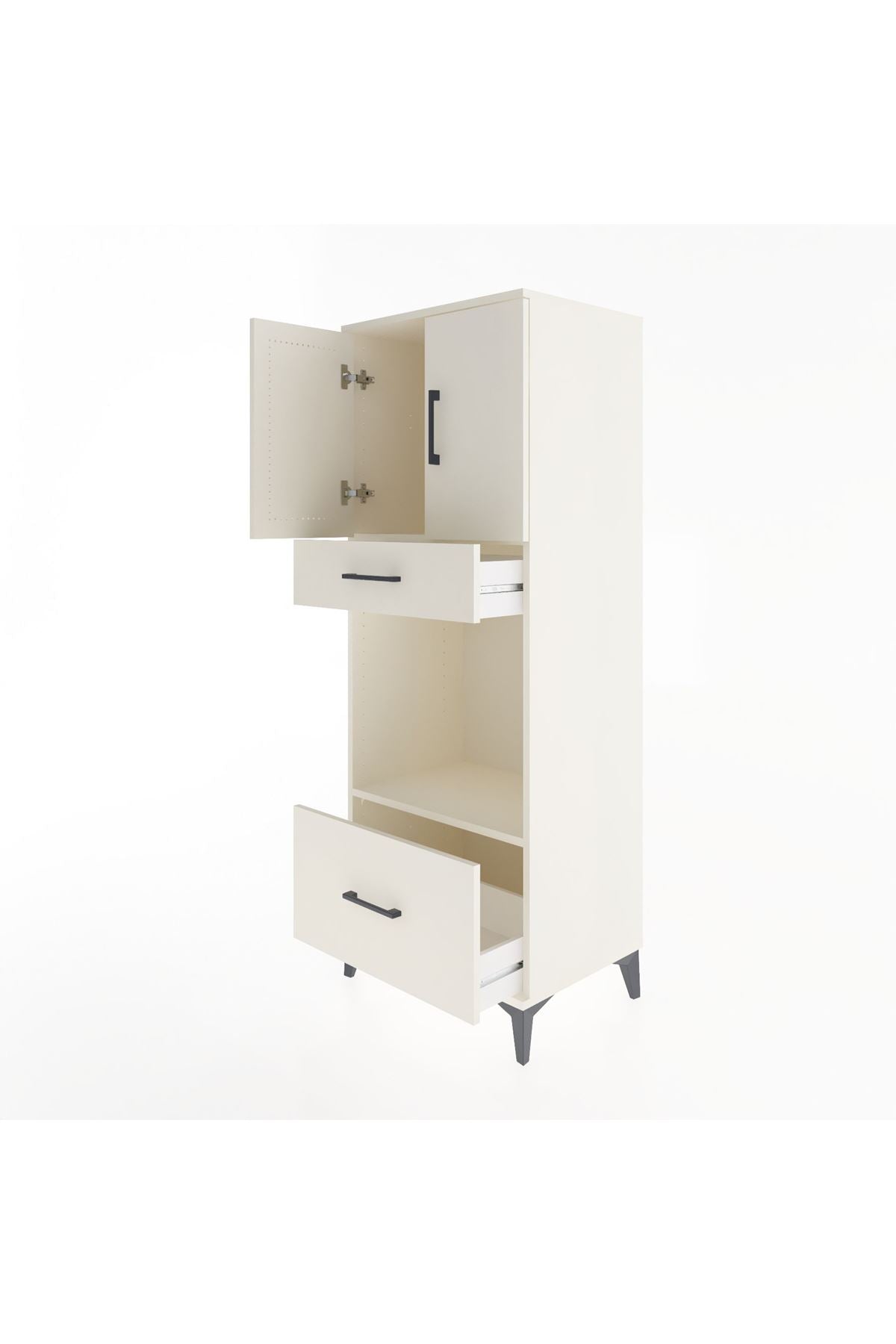 Hyperion Dolap 2 Raflı 2 Çekmeceli 2 Kapaklı 60x44x163 - S53M017V1B