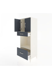 Hyperion Dolap 2 Raflı 2 Çekmeceli 2 Kapaklı 60x44x163 Aytaşı-Antrasit