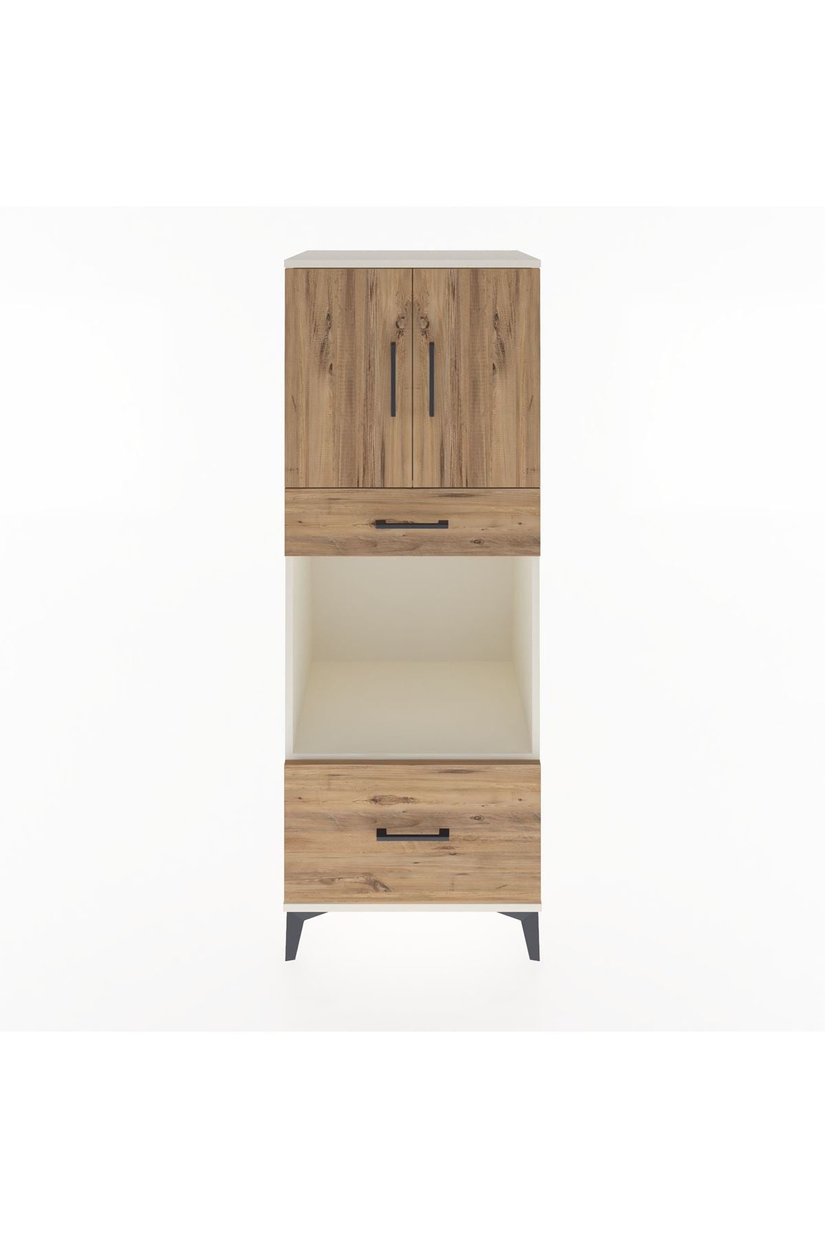 Hyperion Dolap 2 Raflı 2 Çekmeceli 2 Kapaklı 60x44x163 Aytaşı-Çam