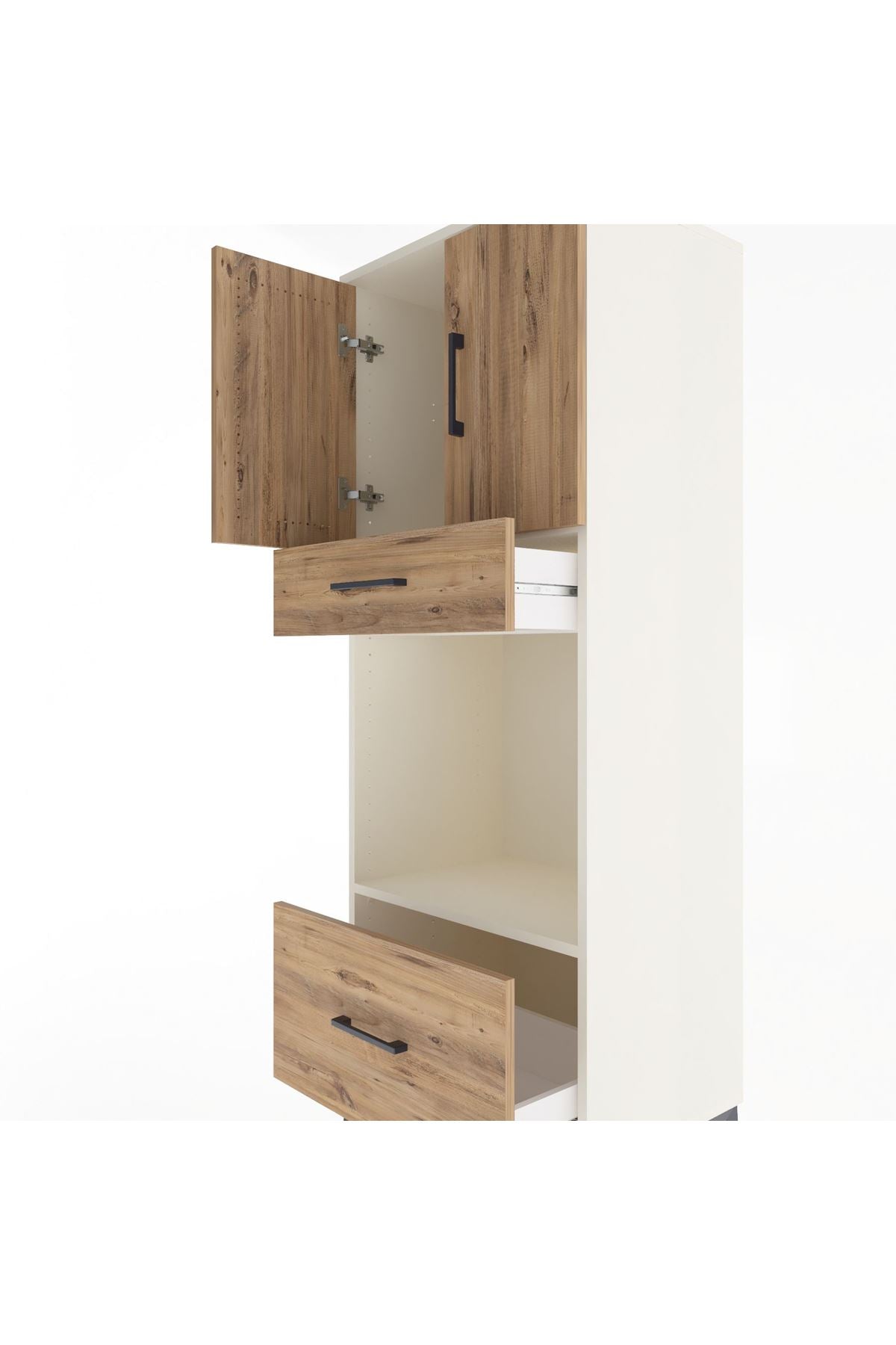 Hyperion Dolap 2 Raflı 2 Çekmeceli 2 Kapaklı 60x44x163 Aytaşı-Çam