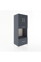 Hyperion Dolap 2 Raflı 2 Çekmeceli 2 Kapaklı 60x44x163 Antrasit-Antrasit