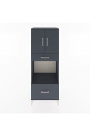 Hyperion Dolap 2 Raflı 2 Çekmeceli 2 Kapaklı 60x44x163 Antrasit-Antrasit