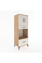 Hyperion Dolap 2 Raflı 2 Çekmeceli 2 Kapaklı 60x44x163 Çam-Aytaşı