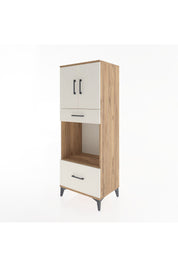 Hyperion Dolap 2 Raflı 2 Çekmeceli 2 Kapaklı 60x44x163 Çam-Aytaşı