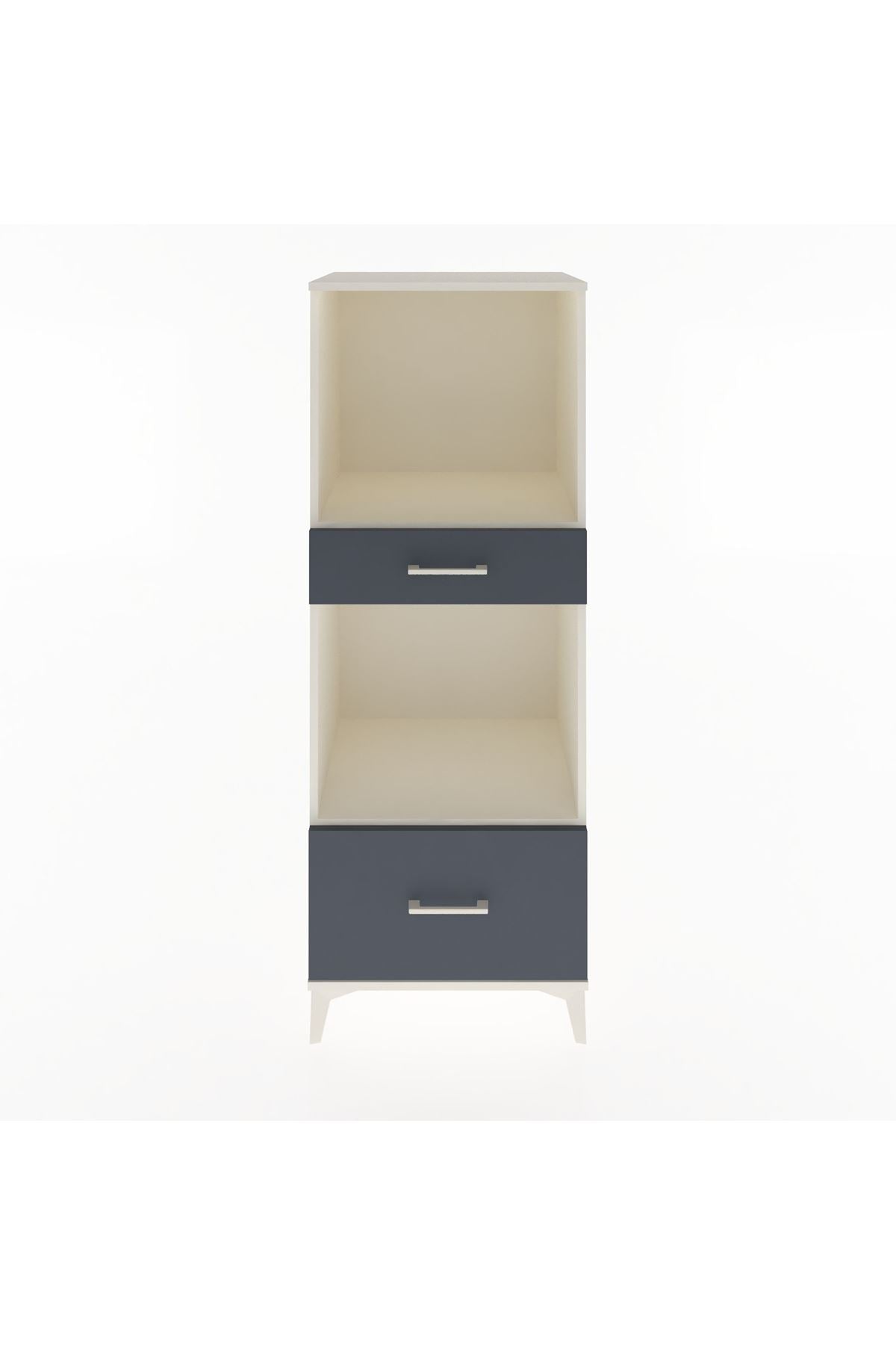 Hyperion Dolap 2 Raflı 2 Çekmeceli 60x44x163 Aytaşı-Antrasit