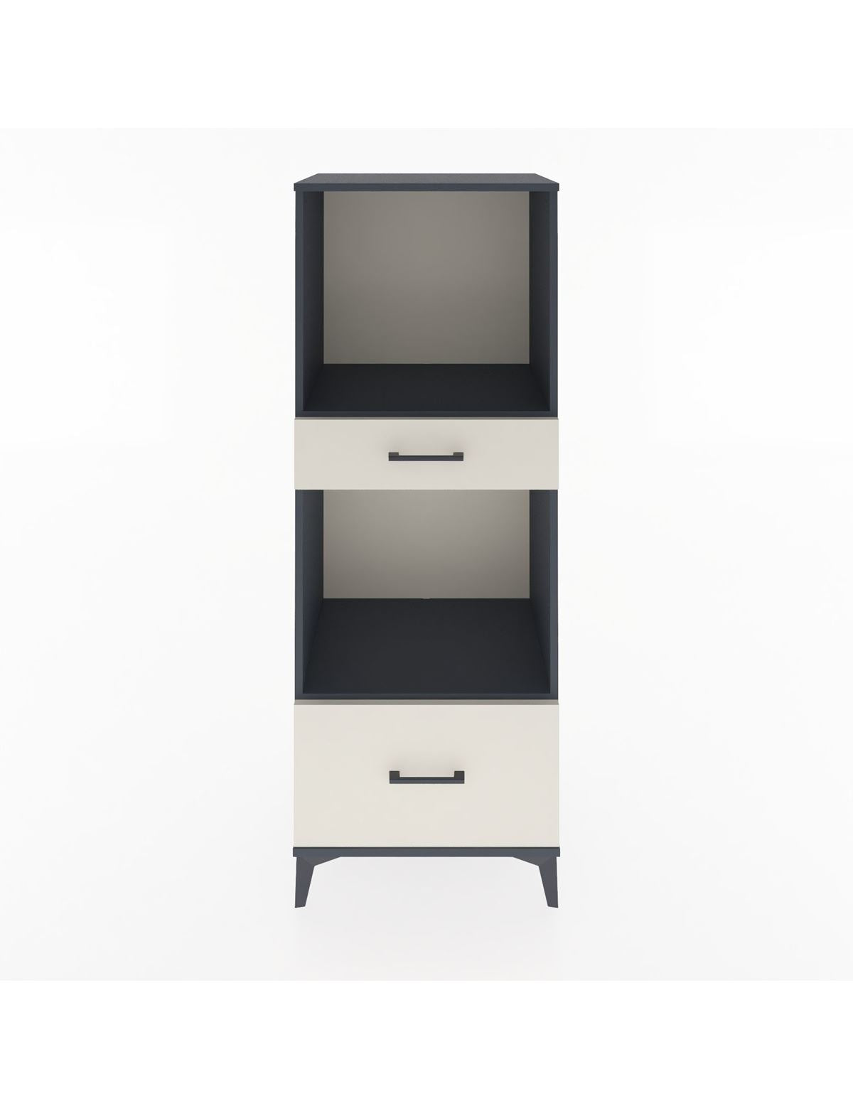 Hyperion Dolap 2 Raflı 2 Çekmeceli 60x44x163 Antrasit-Aytaşı