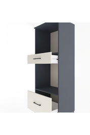 Hyperion Dolap 2 Raflı 2 Çekmeceli 60x44x163 Antrasit-Aytaşı