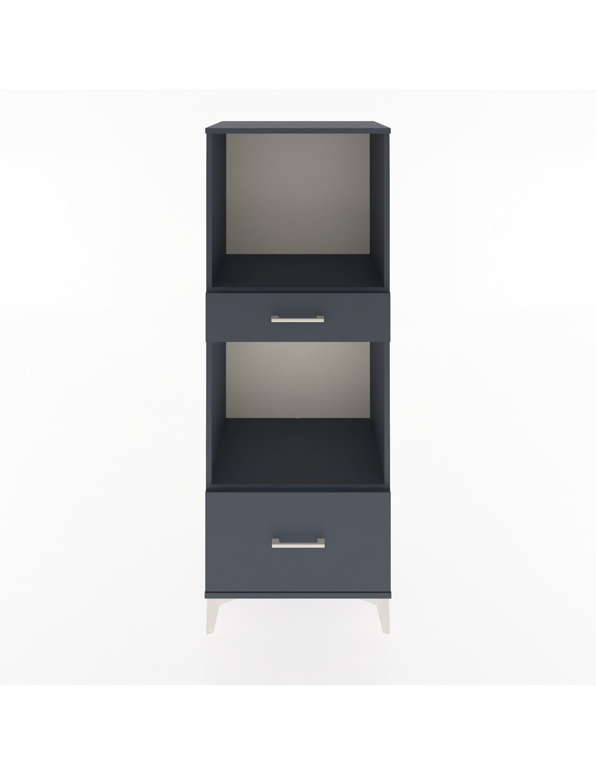 Hyperion Dolap 2 Raflı 2 Çekmeceli 60x44x163 Antrasit-Antrasit