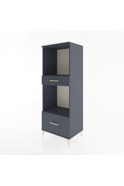 Hyperion Dolap 2 Raflı 2 Çekmeceli 60x44x163 Antrasit-Antrasit