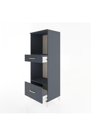 Hyperion Dolap 2 Raflı 2 Çekmeceli 60x44x163 Antrasit-Antrasit