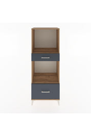 Hyperion Dolap 2 Raflı 2 Çekmeceli 60x44x163 Çam-Antrasit