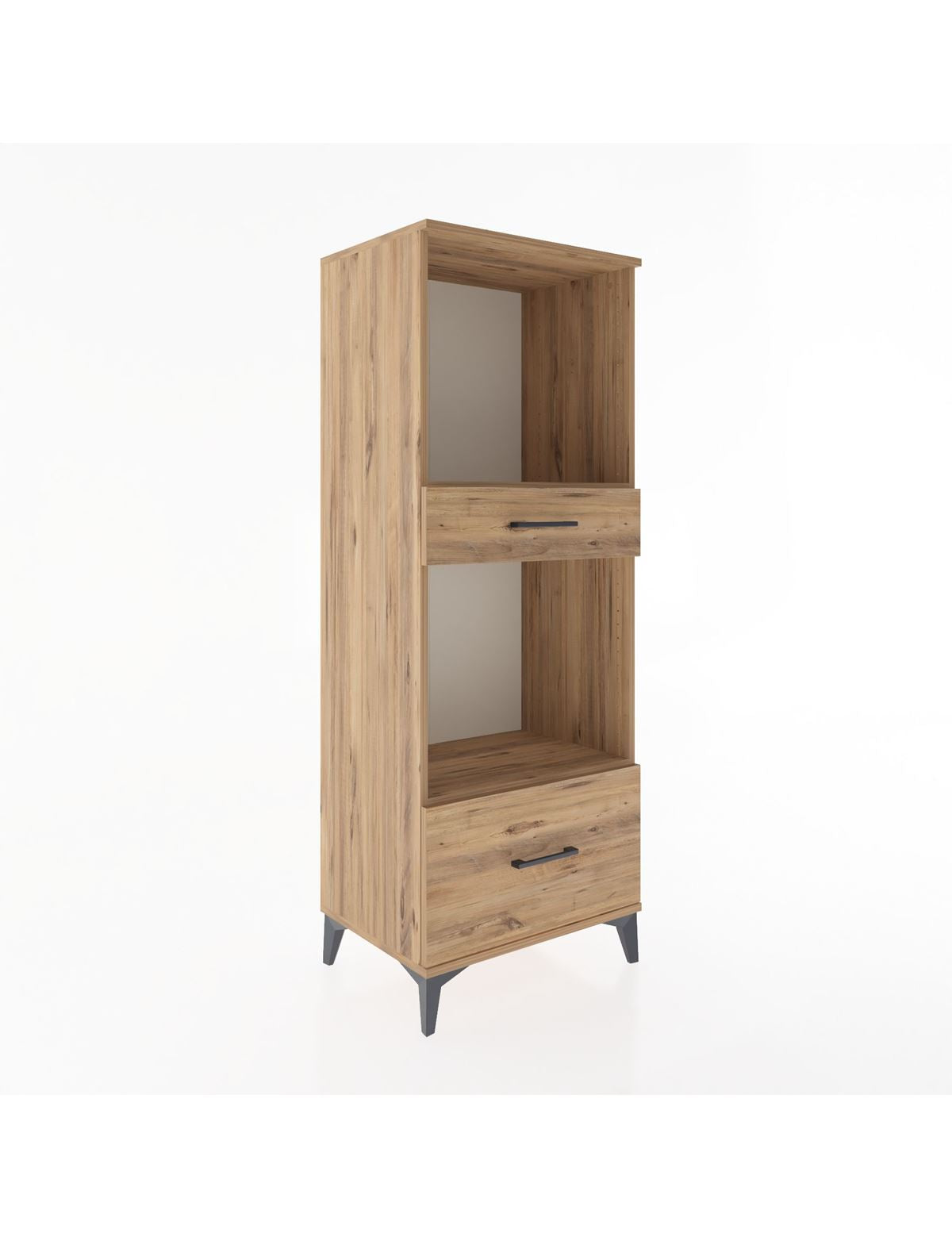 Hyperion Dolap 2 Raflı 2 Çekmeceli 60x44x163 Çam-Çam