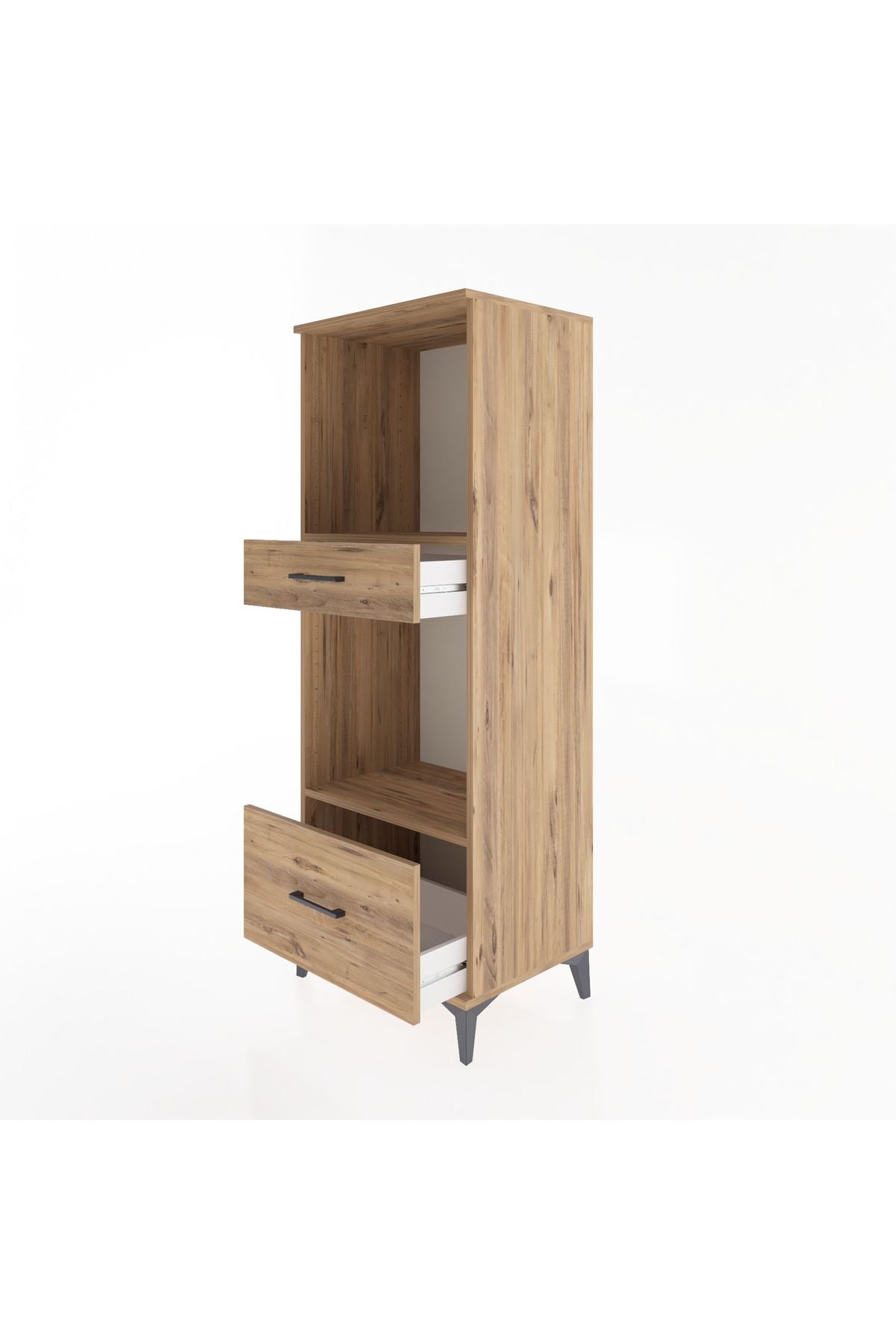 Hyperion Dolap 2 Raflı 2 Çekmeceli 60x44x163 Çam-Çam