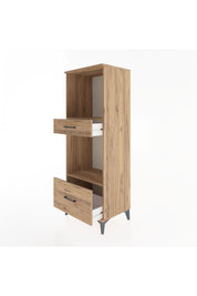 Hyperion Dolap 2 Raflı 2 Çekmeceli 60x44x163 Çam-Çam