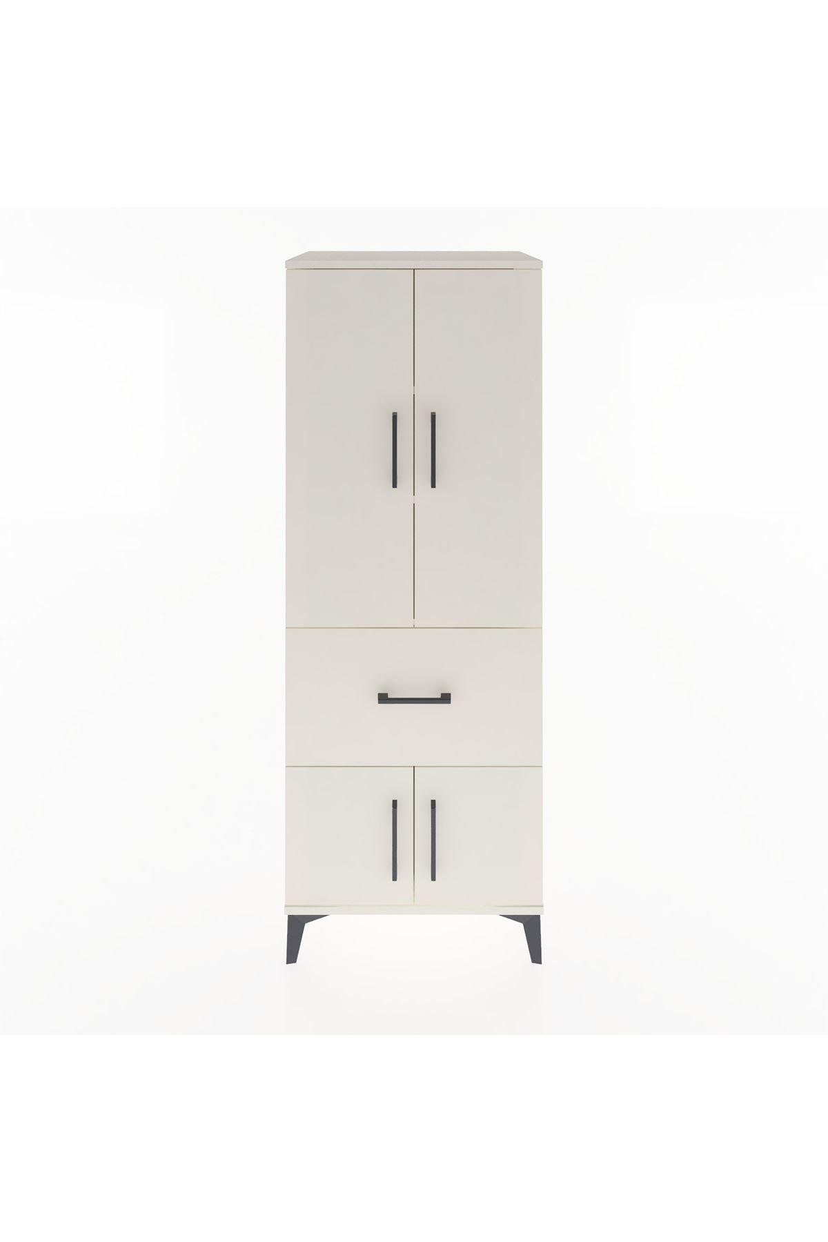 Hyperion Dolap 3 Raflı Tek Çekmeceli 4 Kapaklı 60x44x163 Aytaşı-Aytaşı