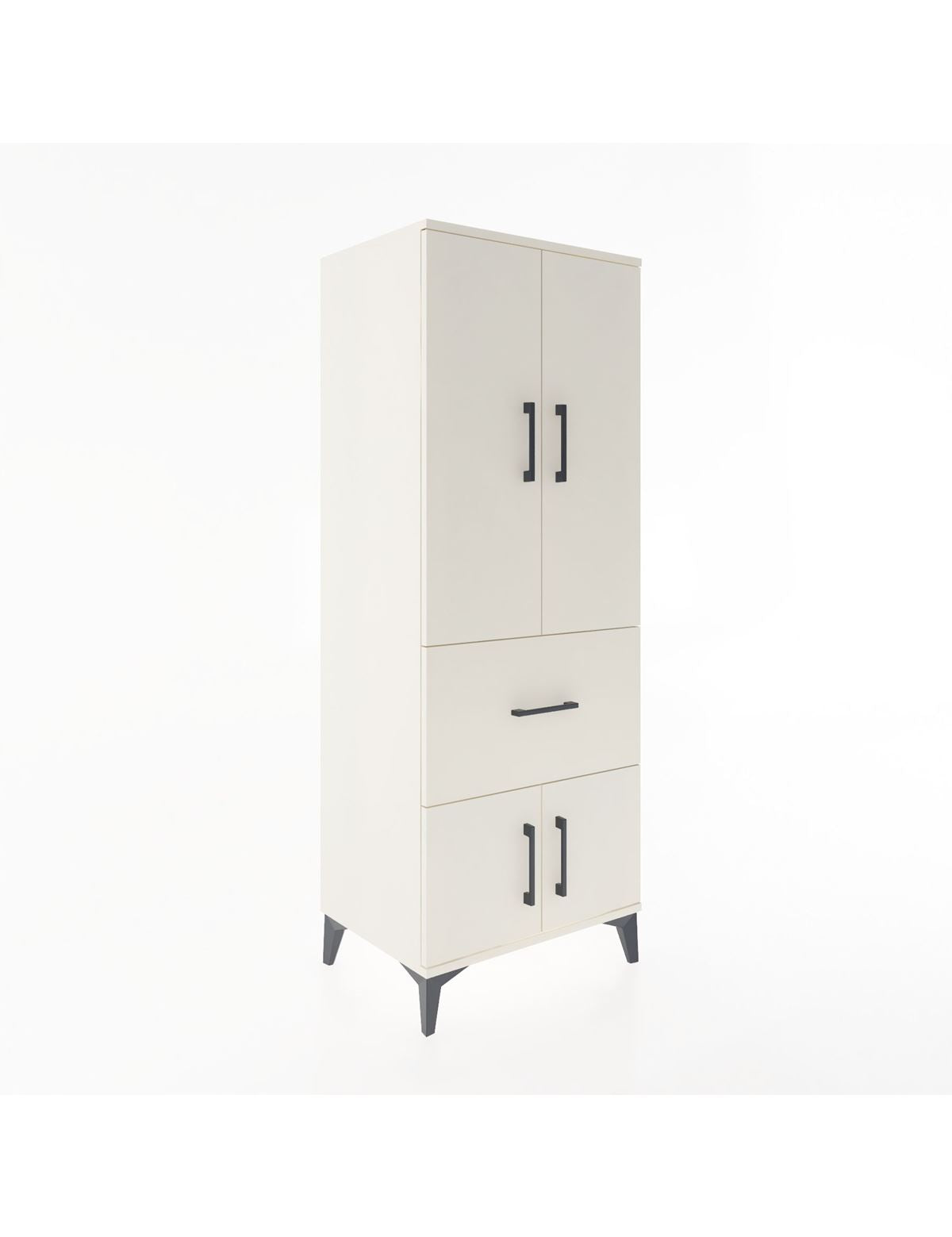 Hyperion Dolap 3 Raflı Tek Çekmeceli 4 Kapaklı 60x44x163 Aytaşı-Aytaşı