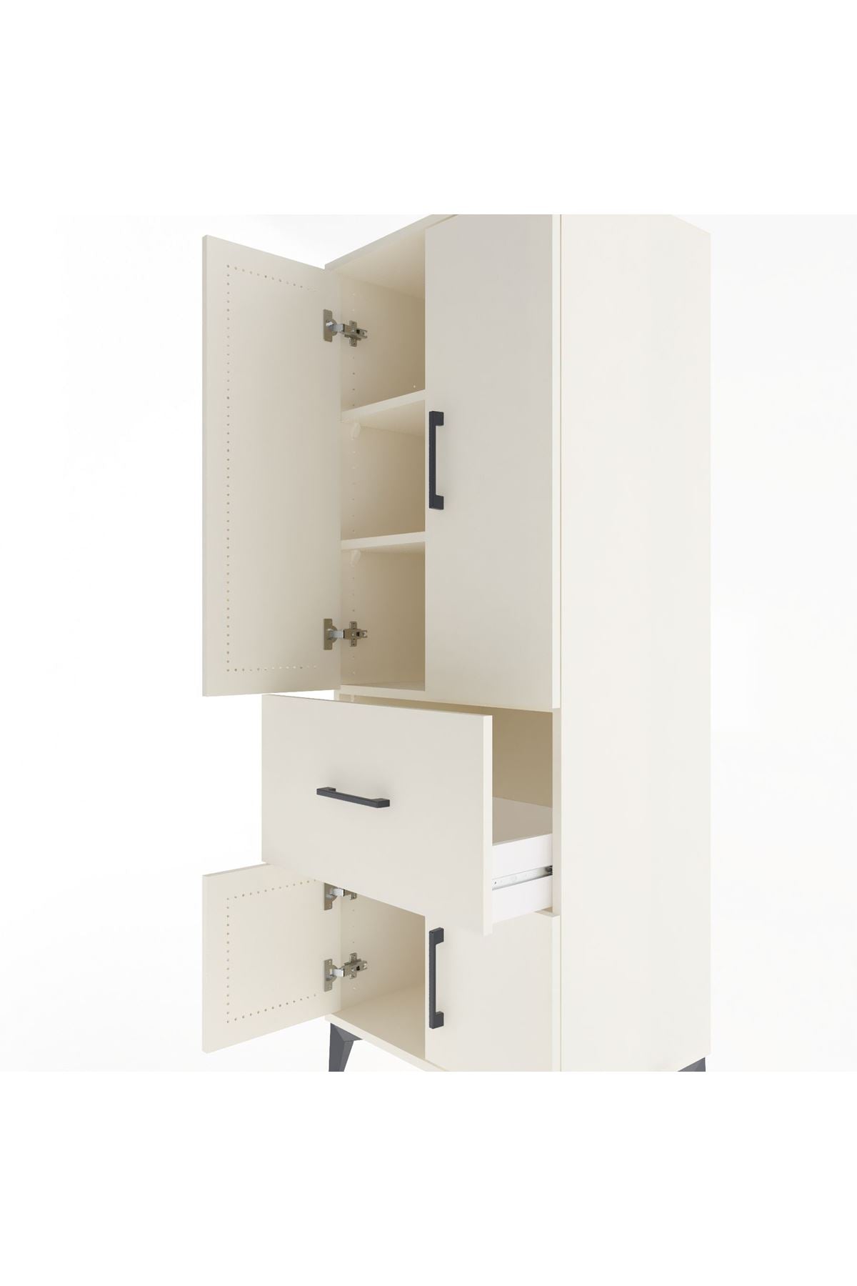 Hyperion Dolap 3 Raflı Tek Çekmeceli 4 Kapaklı 60x44x163 Aytaşı-Aytaşı