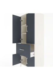 Hyperion Dolap 3 Raflı Tek Çekmeceli 4 Kapaklı 60x44x163 Aytaşı-Antrasit